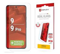 Displex Protective Glass 2D/ Clear (10H) for Google Pixel 9, Pixel 9 Pro, Eco Mounting Frame, Tempered Glass, Scratch-Resistant Protective Film, Case Friendly