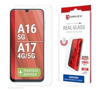 Displex Protective Glass 2D/Clear (10H) for Samsung Galaxy A17 (4G/5G)/A16, Eco Mounting Frame, Tempered Glass, Scratch-Resistant Protective Film, Case-Friendly