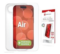 Displex Real Glass and Case Compatible with iPhone Air, Eco Mounting Frame, Tempered Glass, Scratch-Resistant Screen Protector (Real Glass and Case)