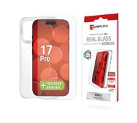 Displex Real Glass + Case Protective Glass, Compatible with iPhone 17 Pro, Eco M