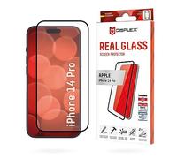 Displex Real Glass FC iPhone 14 Pro, Extra Hard Tempered Glass (10H), Ecological Mounting Frame, Scratch-Resistant Tempered Glass, High-Tech Anti-Fingerprint Coating, Case Friendly