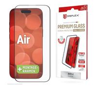 Displex Real Glass Full Cover, Compatible with iPhone Air, Eco Mounting Frame, Full Screen Cover, Tempered Glass, Scratch-Resistant Screen Protector, Case Friendly (Real Glass Full Cover)