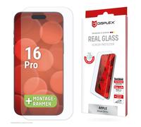 Displex Tempered Glass 2D / Clear (10H) for Apple iPhone 16 Pro, Eco Mounting Fr