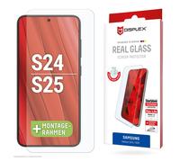 Displex Tempered Glass 2D / Clear (10H) for Samsung Galaxy S24, Eco Mounting Fra