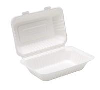 Dispo 125 Bagasse lunch boxes 9" x 6" Party Buffet catering Wedding BBQ compostable