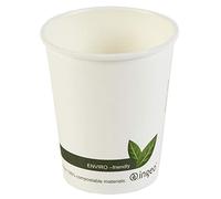 Dispo Compostable Hot Drink Cups 8oz / 230ml - Case of 1000 - Biodegradable Takeaway Coffee Cups