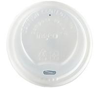 DISPO Disposable Cup Lid CPLA (Cristallised Polylactic Acid) White Pack of 100