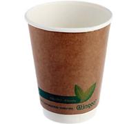 DISPO Disposable Cup Paper 355 ml 89 mm Brown Pack of 25