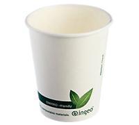 DISPO Disposable Cups Compostable Paper 227ml White Pack of 50