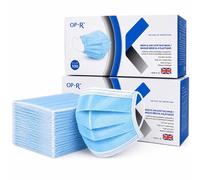 Disposable 100 Blue Face Masks Protective 3 Ply Breathable Triple Layer Mouth Cover with Elastic Earloops (Pack 100)