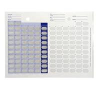 Disposable 62-Day Cold Seal Medication Blister Card - Two Month Pill Organizer, One-Piece Weekly Medication Planner for Pills, Vitamins & Supplements (5 Pack)