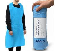 Disposable Aprons Multipurpose Strong Waterproof Plastic Aprons Blue Roll Pack of 600 in Bulk Roll Pack Sizes Ideal for Catering, Cooking, Clinics, Hospitality & Workplace Protection.