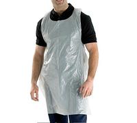 Disposable Aprons x100 GENERISE Disposable Plastic Aprons - White