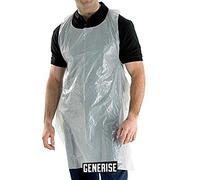 Disposable Aprons x200 GENERISE Disposable Plastic Aprons - White
