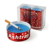 Disposable Ashtrays for Cigarettes, Portable Ashtray Cups with Water-Activated Foaming Base, Cigarette Butt Disposal for Car, Travel, Patio, Camping, Parties (Red)