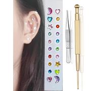 Disposable Auricular Sticker Kit, Ear Press Seeds Multi-Condition Acupressure Kit Self Adhesive Acupuncture Ear Seeds (Style 32)