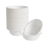 Disposable Bagasse Paper Bowls 12oz Pack of 200 | Sustainable, Compostable, Biodegradable Bagasse Bowls | Heavy-Duty Sugarcane Tableware | Microwave & Freezer Safe for Soup, Salads, Desserts & Parties