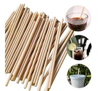 Disposable Bagasse Straws,21cm Straight Flat Straw,5.5mm Diameter,Sugarcane Drinking Biodegradable Straw for Party,Juice,Cocktail,Kitchen,Club,Drinks, Milk, Soda,Whiskey (400)