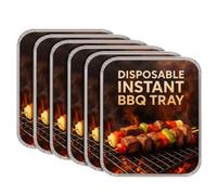 Disposable BBQ Instant Grill Charcoal Instant Light Charcoal Barbecues Grill Tray Outdoor Camping Summer Garden 6 Pack
