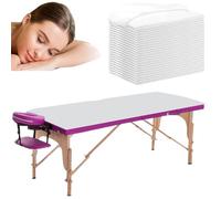 Disposable Bed Sheets, 80pcs Massage Spa Sheets, Soft Non-Woven Fabric Massage Table Bed Sheet Protective Duvets for Beauty Salon, Spa, Massage, Hotels, Beautician, 180 x 80 cm (White-80pcs)