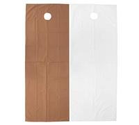 Disposable Bed Sheets Breathable Polyester Cover Massage Bed Skin-Friendly Soft Comfortable Beauty Salon Tuina Spa Clubs（2pcs） (White + Dark Brown)