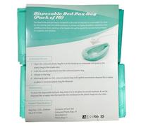 Disposable Bedpan & Commode Liner Bags with Absorbent Gel - Leak-Proof, Odor-Free Hygienic Bags for Elderly, Patients, and Bedside Toilets - Pack of 10