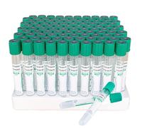 Disposable Blood Collection Tubes, Heparin Sodium & Lithium, Glass, 100pcs for Laboratory Sample Collection
