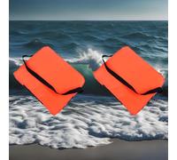 Disposable Boat Flotation Device, 18" x 14" Tall and Boat Cushion with Waterproof Strap for Swimming and Rescue Boat (2 Pieces, Red)