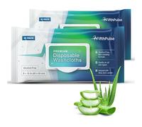 Disposable Body Wipes For Adults (2 x 40 Packs) - Premoistened Body Wipe For Adult Bathing Infused With Aloe and Lanolin - Alcohol-Free Wipes For The Elderly Extra Large - 8" x 12" Washcloths
