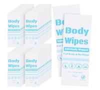 Disposable Body Wipes, Individually Wrapped Bath Wipes in Bulk, No Rinse-Free Large Body Shower Wipes for Travel Outdoors Camping After Gym (White-50, 7.8 x 9.8 inch)
