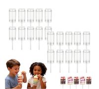 Disposable Cake Push Pop Containers with Lids, Reusable Pushpop Tubes with Stand, Easter Cakes Push Pops, Clear Pushup Cake Pop Containers, Pushup Dessert Cups for Birthday, Party, DIY Baking (20)