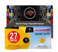 Disposable Camera Bundle with Novocolor Daylight Single Use Camera 27 Exposures and Clikoze Photography Tips Card (1 Unit)