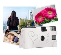 Disposable Cameras for Wedding, 27exp 35mm One Time Use Camera, Single Use Camera with Flash & Battery, for Anniversary Gathering Travel Camp Party Supply