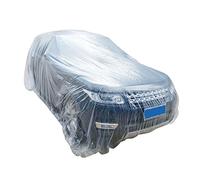 Disposable Car Cover, Plastic Clear Universal Elastic Band Outdoor Waterproof Dust Rain Snow Resistant Temporary (1PC) Protect car paint
