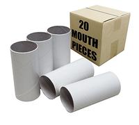 Disposable Cardboard Two Way Peak Flow Meter Mouth Breathing Pieces, 20 Pack