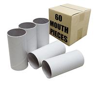 Disposable Cardboard Two Way Peak Flow Meter Mouth Breathing Pieces, 60 Pack