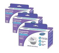 Disposable Carebag Commode Liners Bedside Commode Bucket, 60 Count - Medical Grade - Fits Any Standard Super Absorbent Pad - 60 for an Adult Commode Chair