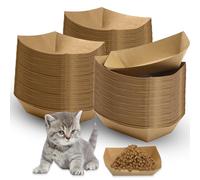 Disposable Cat Food Bowls, Thickened Disposable Cat Feeding Bowls, 50pcs Disposable Pet Bowls For Wet And Dry Food, Kitten, Puppy (21.2cm x 5cm)