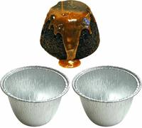 Disposable Christmas Pudding Foils Steak Kidney Suet Pie Individual Pie & PuddingTins - Round Aluminium 2 Inch Height / 1.8 Inch Base Recyclable Baking Catering Cooking (20)