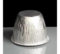 Disposable Christmas Pudding Foils Steak Kidney Suet Pie Individual Pie & PuddingTins - Round Aluminium 2 Inch Height / 1.8 Inch Base Recyclable Baking Catering Cooking (100)