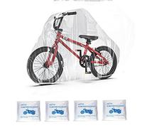 Disposable Clear Plastic Bike Cover One to Many Bikes - Waterproof Dust Cover for Mountain, Electric, Road Bikes & Travel, Gym Equipment Indoor & Outdoor (Medium)…