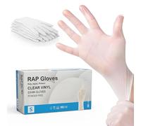 Disposable Clear Vinyl Gloves Small Size Pack of 100 Food Safe, Multipurpose Gloves for Cooking, Gardening & Care Tasks