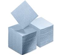 Disposable Cloth-Like Cocktail Napkins, 200 Pack 10" x 10" Linen-Feel Blue Denim Beverage Paper Napkins For Bar, Café, Wedding Or Party
