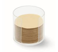 Disposable Coffee Filters Paper with Filter Storage Holder Compatible with Aerobie Aeropress Coffee Filter and Espresso Maker | 300Pieces Round Unbleached Paper Filters