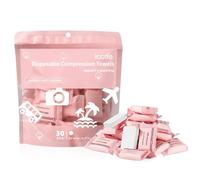 Disposable Compressed Towels, Ultra Soft Large Size Compressed Towel Tablets Portable Cotton Coin Tissue Camping Towel for Travel/Home/Outdoor Activities (30PCS)