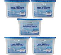 Disposable Dehumidifier 500ml - 5 Pack Absorbs Excess Moisture, Prevents Mold & Mildew - Ideal for Home, Wardrobe, Caravan, Garage, and Small Spaces - Non-Spill, Long-Lasting Humidity Control