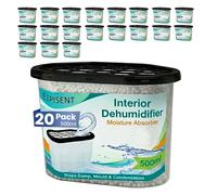 Disposable Dehumidifiers 500 ml, Moisture Absorber Damp Traps for Home Bedroom Wardrobe Garage Caravan and Bathroom, Interior Condensation Absorbers for Mould Mildew and Damp (20)