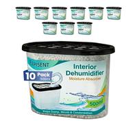Disposable Dehumidifiers 500 ml, Moisture Absorber Damp Traps for Home Bedroom Wardrobe Garage Caravan and Bathroom, Interior Condensation Absorbers for Mould Mildew and Damp (10)