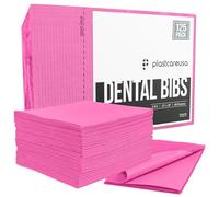 Disposable Dental Bibs 13"x18" 125 Count (Pack of 1) - 3 Ply Waterproof Tattoo Bib Sheet for Patients - Dentist or Medical Tray Cover and Nail Table Cover Supplies, Fuchsia Hot Pink