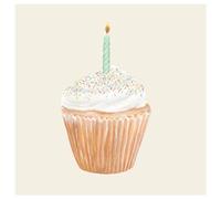 Disposable Dinner Paper Cocktail Napkins - Decorative Beverage Napkins for Parties, Weddings, Graduation - 5 inches by 5 inches Pack of 20 (Birthday Cupcake)